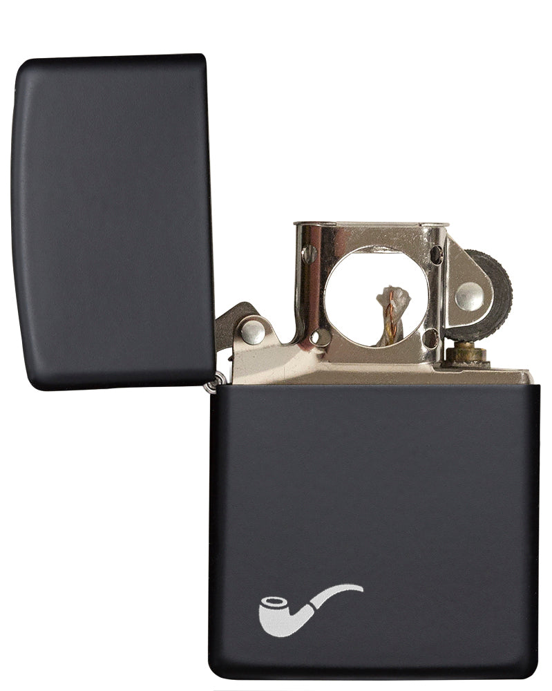 Zippo Black Matte Pipe Pocket Lighter Zippo